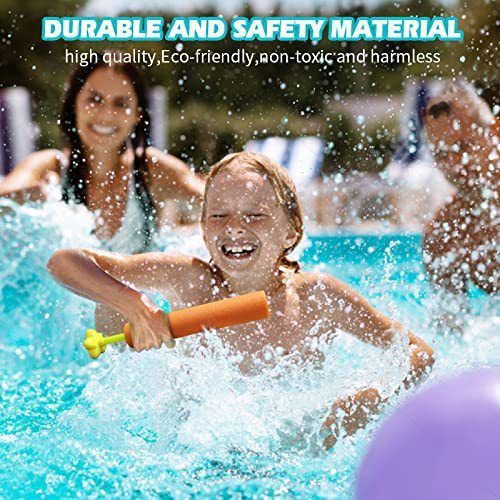 Wasserpistole aus Schaumstoff zum Ziehen und Sprühen – EVA-sichere Wasserpistole für Kinder zum Spielen am Strand, im Pool und im Freien (21,5 cm/33 cm/38 cm)_voghion.com