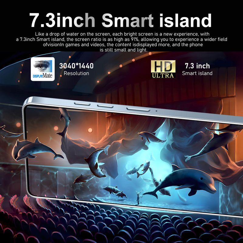 Mobilní GT10 Pro 7,3palcový velký displej 12+512G Android Smartphone_voghion.com