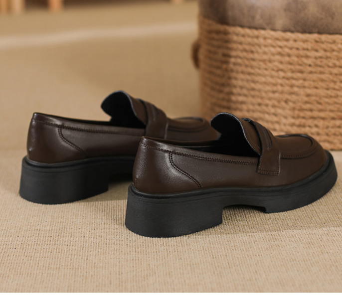 Genuine Lefu for women in the autumn of 2024, new women's with thick soles, one foot sole, and high height British style_voghion.com