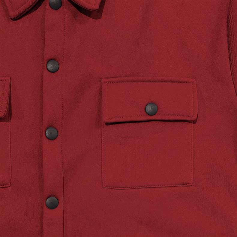 Schwere Arbeitskleidung Retro Pendler Einreihige Reversjacke Lässiges Langarmhemd Plus Samt Herren_voghion.com