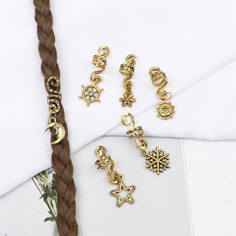 Fermagli per capelli con dreadlock, ornamenti per capelli in lega hip-hop, anelli per capelli a spirale a tema, accessori per capelli alla moda e cool per trecce da ragazza_voghion.com