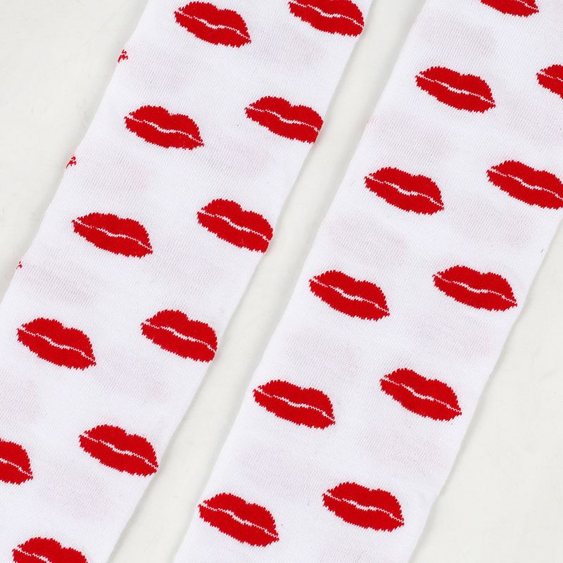 Le calze Red Lips Love per San Valentino saranno calze sopra il ginocchio e graziose calze con fiocco_voghion.com