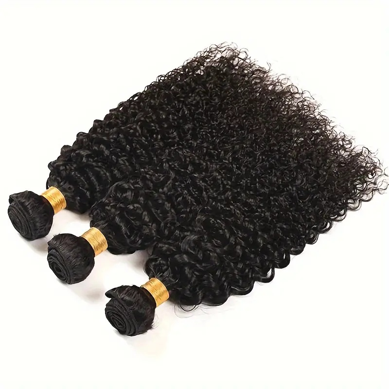 3PCS Brazilian human hair 10A hair bundle 3 pack human hair Water Wave hair bundle No processing styling long-lasting glue free wig hair extension_voghion.com