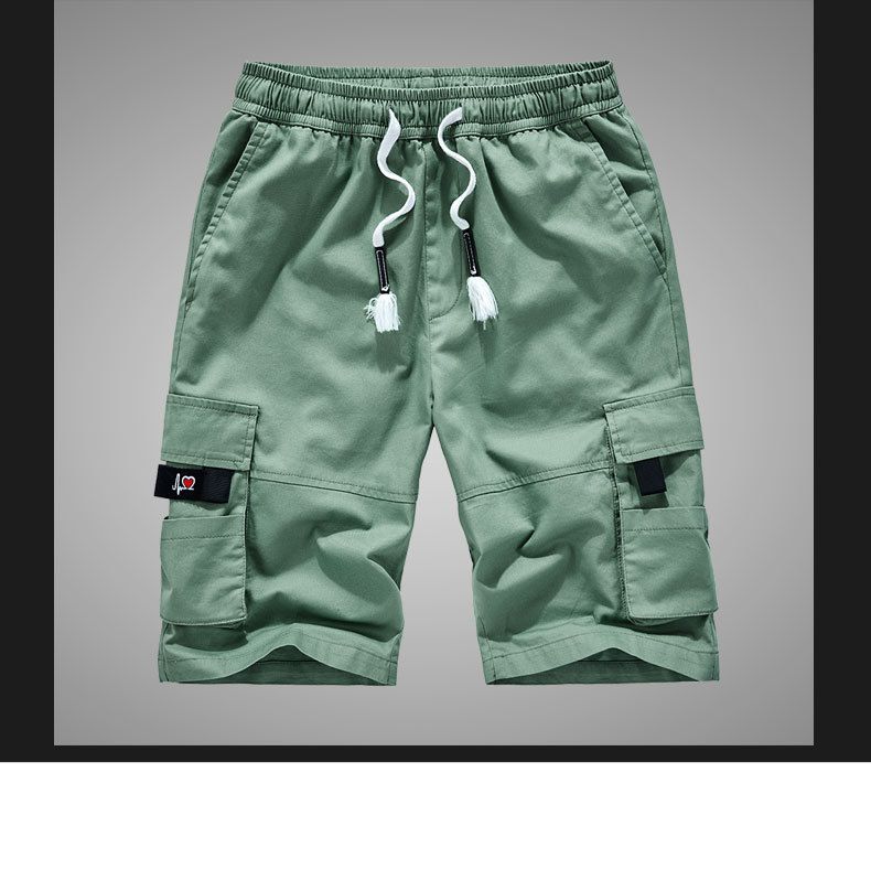 Vêtements pour hommes short cargo d'été pour hommes ample grande taille pantalon quart en coton pour hommes pantalons décontractés multi-poches_voghion.com