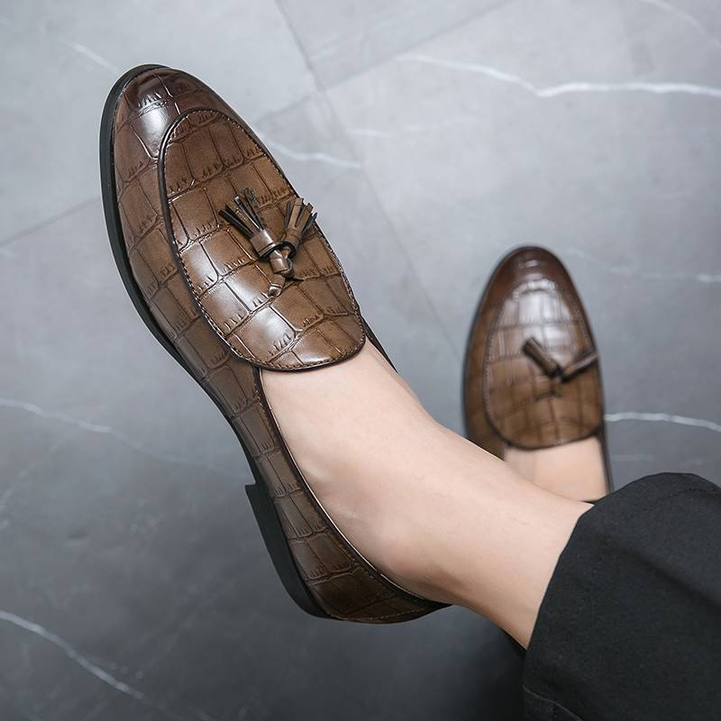 Mens Dress Shoe Fashion Male Loafers Business Wedding Shoe Men Black Elegant Classic Man Formal Social Men's_voghion.com