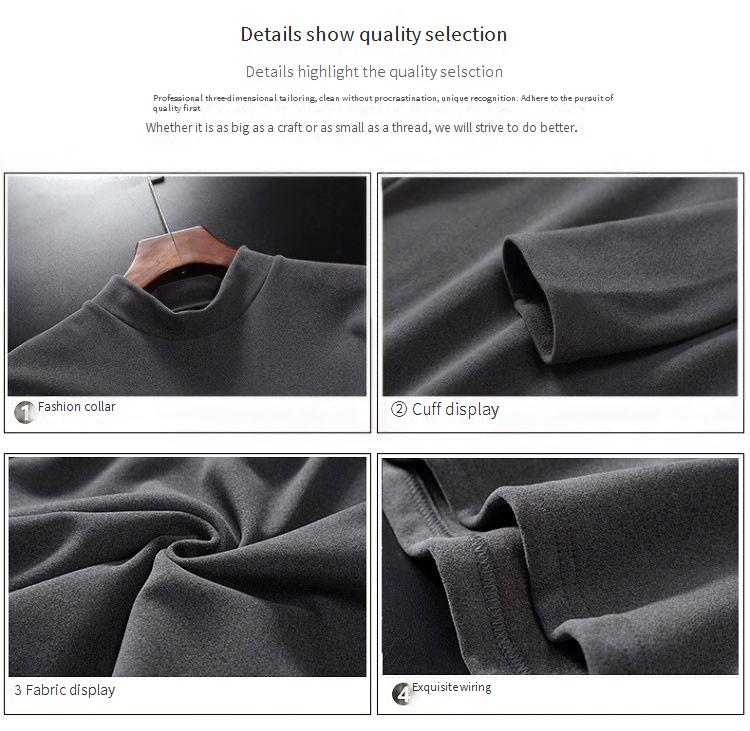 Men's Slim Fit Thermal Underwear Half-Turtle Neck Base Layer Shirt, Breathable & Warm, All-Season Comfort, Multiple Colors & Sizes (M-4XL)_voghion.com