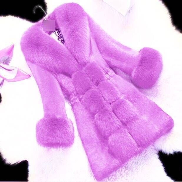 Elegante cappotto in pelliccia sintetica per donne dai 40 ai 50 anni, capospalla invernale di media lunghezza, misto pelliccia di visone e coniglio, caldo ed elegante._voghion.com