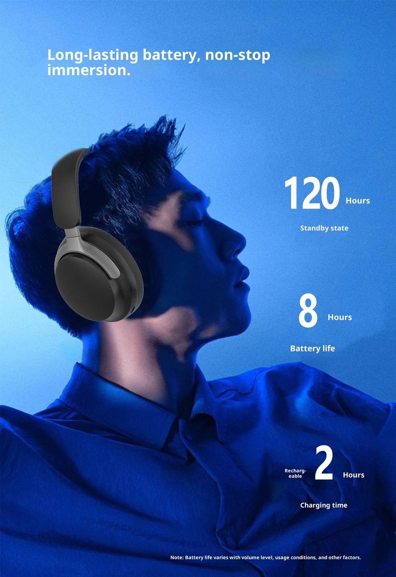 P55 Premium Wireless Over-Ear Headphones – 3D Surround Sound, 50-Hour Playtime, Seamless Ear Cushions For All-Day Comfort (Khaki/Black/Silver)_voghion.com
