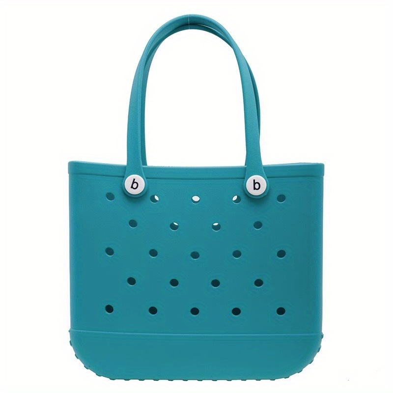 Brighten Up Your Beach Day with this Colorful EVA Hollow Out Beach Storage Handbag!_voghion.com