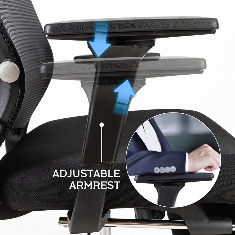 Ergonomic Office Chair With Lumbar Support & Headrest & Flip-up Arms Height Adjustable Rocking Home Office Desk Swivel High Back Computer Chair Warm Taupe Mesh Study Chair_voghion.com