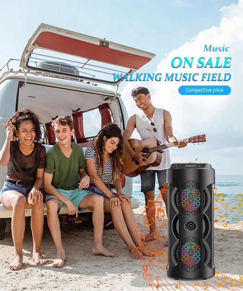 Bluetooth Dual Stereo āra Tfusb atskaņošana Fm balss apraide portatīvais zemfrekvences skaļrunis 50 bezvadu skaļrunis_voghion.com