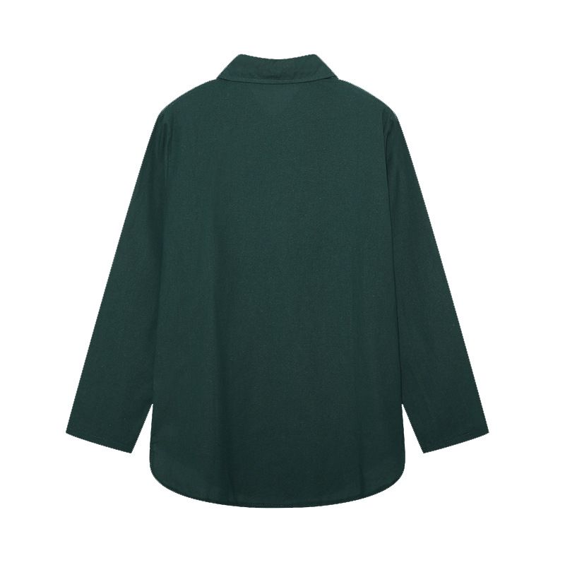 Damenbekleidung Zweiteiliges Set für Damen mit langärmeligem Revers und lässigem Frühlings- und Herbstanzug in einfarbiger Hose mit weitem Bein_voghion.com