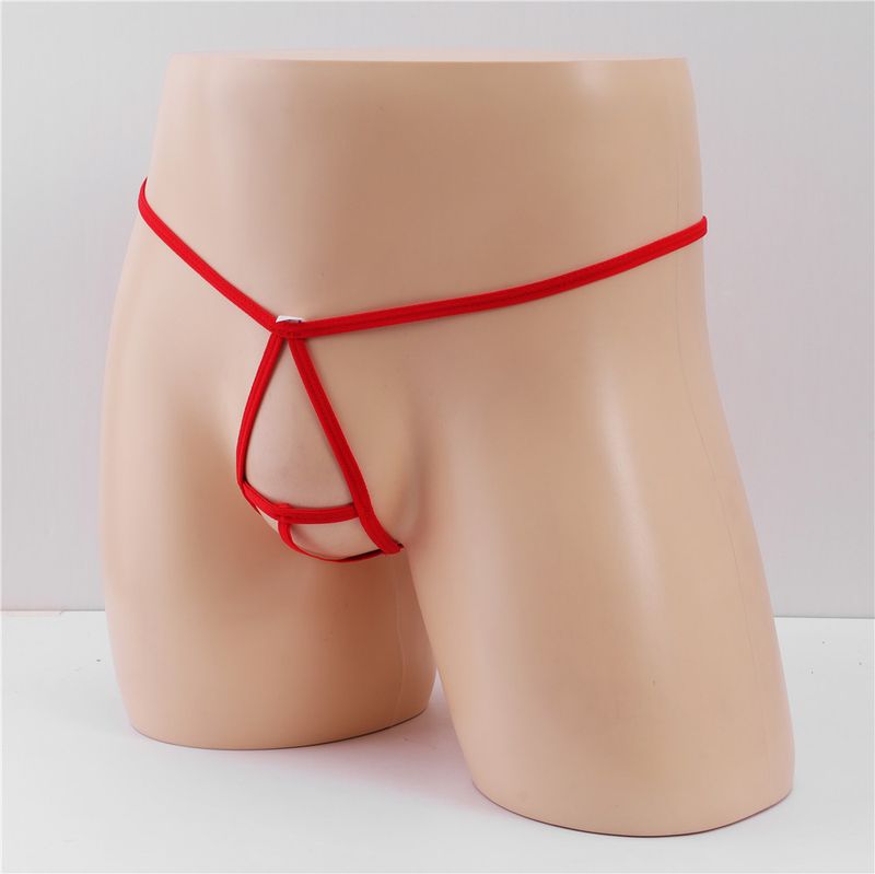 Cut Out Tanga Herren Unterwäsche Bindung Erwachsene Sexy Herren Niedrige Taille Trendy T-Back Dünner Riemen T-förmiges Höschen_voghion.com