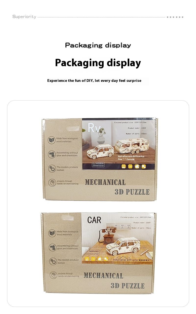 Nová 3D hračka DIY kreativní puzzle s přívěsem pro karavan_voghion.com