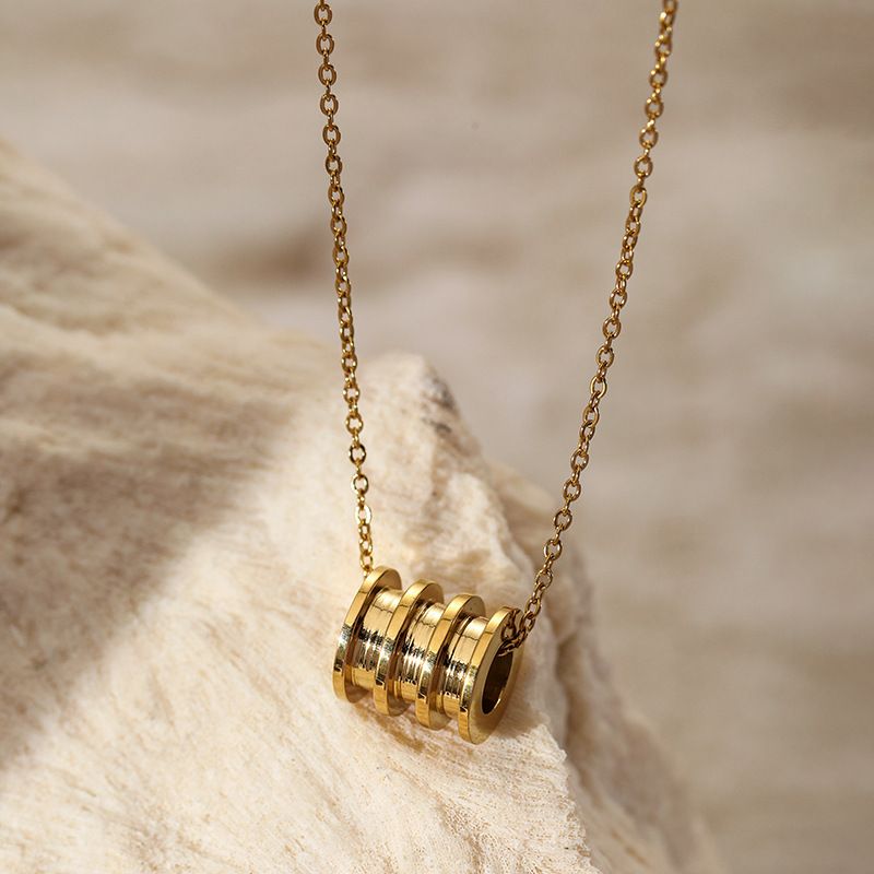 Collana con piccola vita da donna, leggera, di lusso, placcata in oro 14k, con clavicola, collana in acciaio inossidabile elettroplaccato di alta qualità_voghion.com