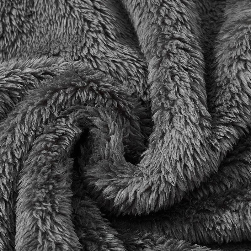 Giacca con cappuccio foderata in pile da uomo, caldo cappotto invernale con cerniera e morbido rivestimento bifacciale, vestibilità comoda per abbigliamento casual._voghion.com