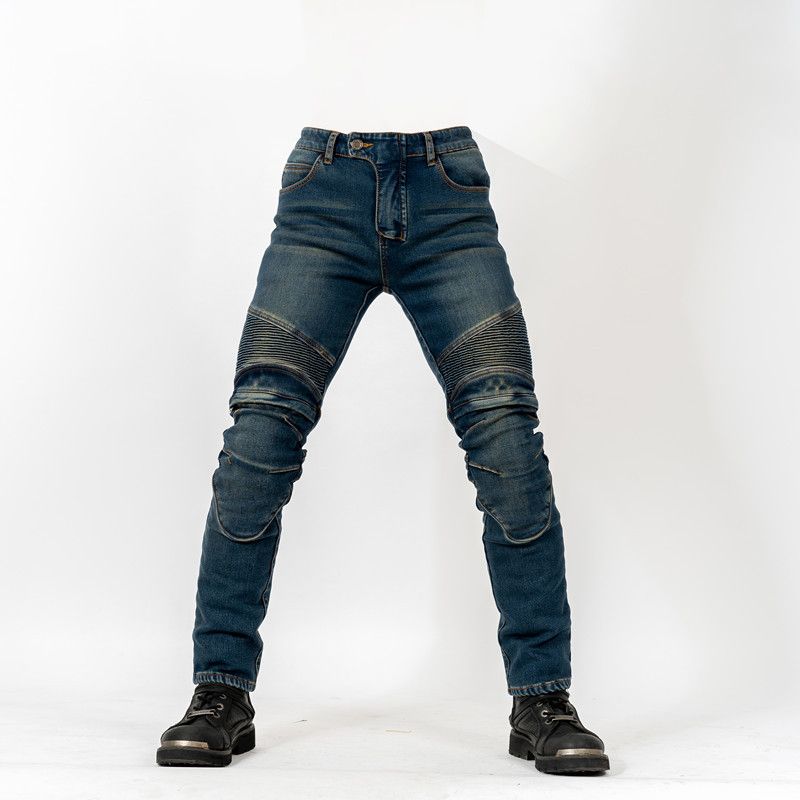 Pantalones de motociclismo para hombre y mujer: vaqueros de invierno con forro térmico, reforzados con Kevlar y antirayaduras, ideales para carreras y viajes de larga distancia._voghion.com