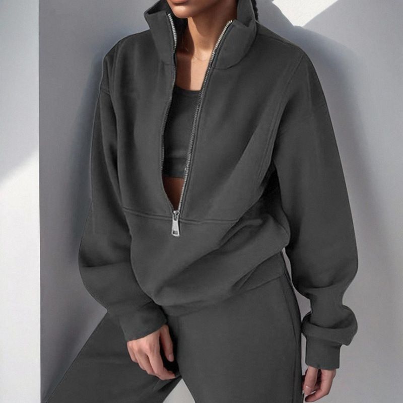 Women’s Clothing Spring Women's Two piece Suit ins Sweater Fleece Fashion Leisure Sports Suit_voghion.com