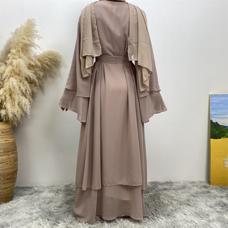 Ramadan Chiffon Open Abaya Dubai Türkei Kaftan Muslim Für Frauen Kimono Modest Robe Femme Kaftan Marocain Islam Kleidung Kleid_voghion.com