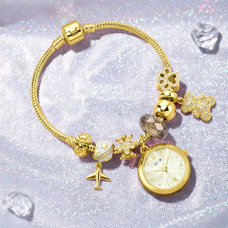 Gordy New INS Exquisite Bracelet Light Niche High-end Cartoon Pendant Quartz Women's Watch_voghion.com