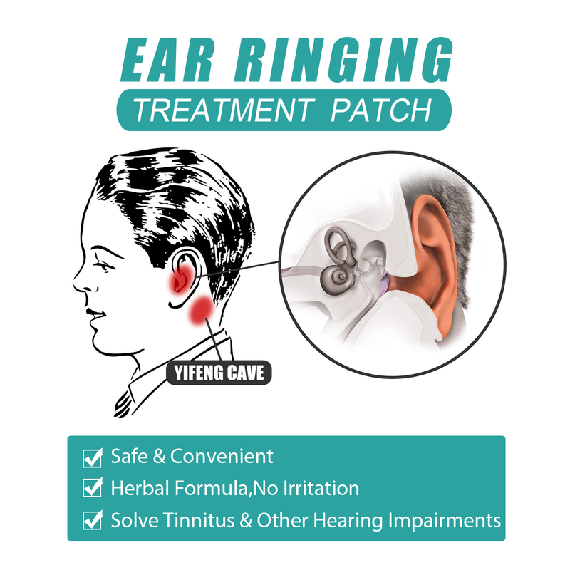 EELHOE Tinnitus Discomforts, Ear Health Alleviates Head Care Acupoint Patch_voghion.com