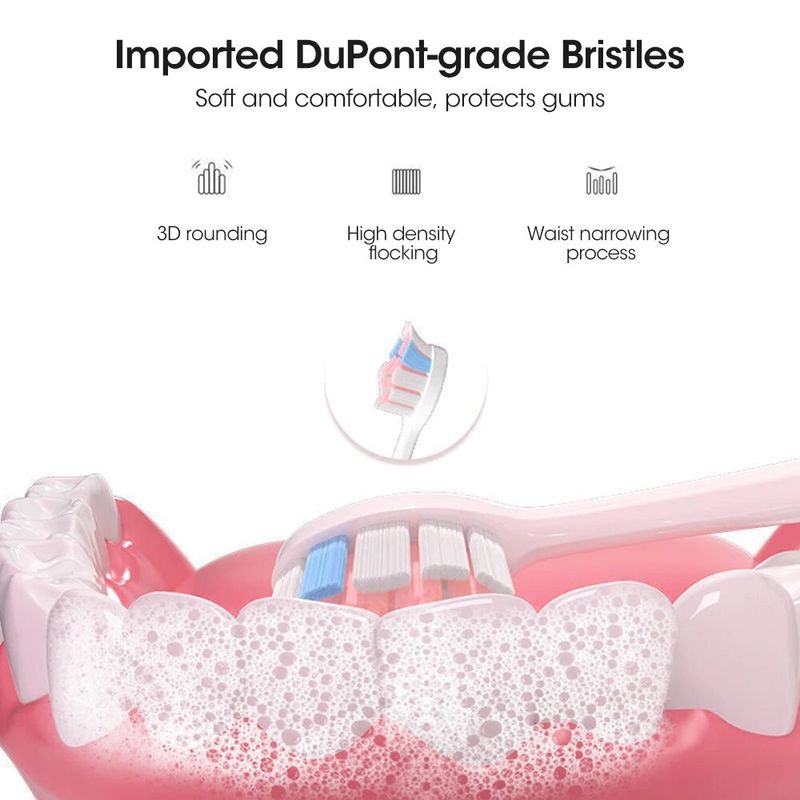 Elektrische Ultraschall-Sonic für Erwachsene wiederaufladbare Zahnbürsten waschbare elektronische Zahnbürste Mundpflege 70 % Rabatt_voghion.com