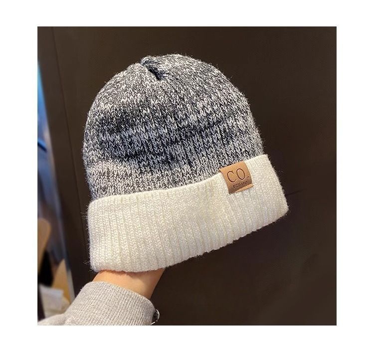 Bonnet chaud et chaud en maille, style coréen tendance automne-hiver, style japonais, doublé polaire, protection des oreilles, en laine._voghion.com