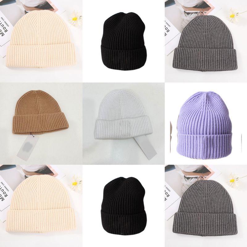 Cappello unisex in lana lavorato a maglia, caldo, con ricamo a forma di cuore di pesca, autunno inverno_voghion.com