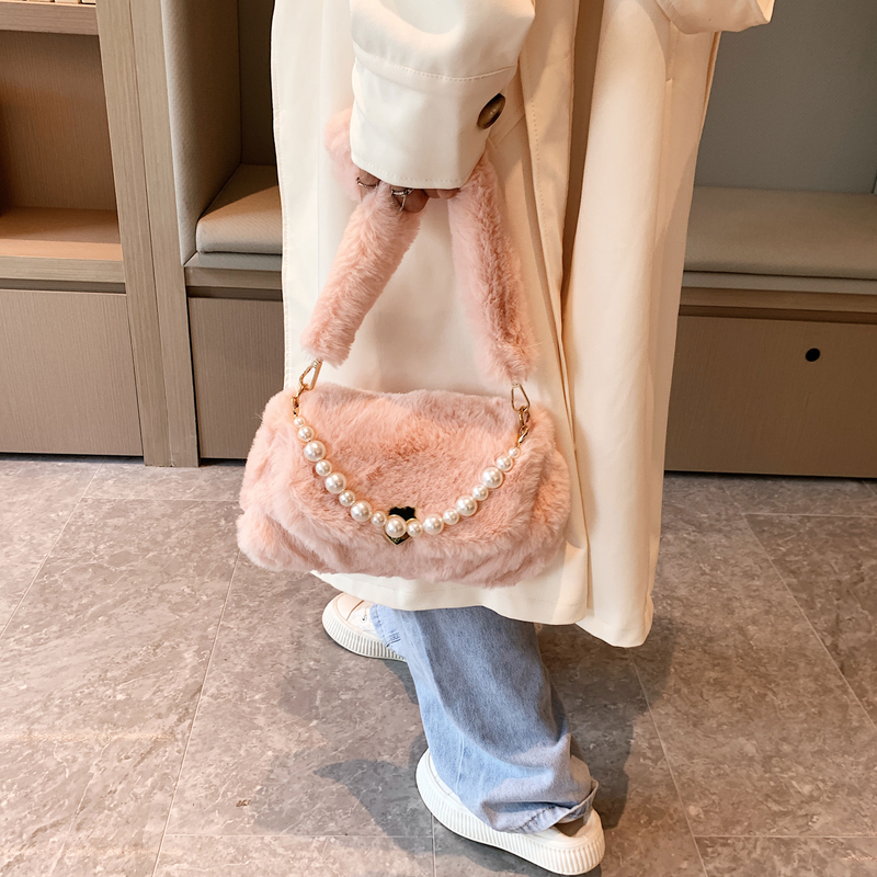 In diesem Jahr beliebte kleine Tasche Damen Herbst und Winter 2022 neue einfache Mode Mode Eimer Tasche Plüsch Handtasche Handtasche_voghion.com
