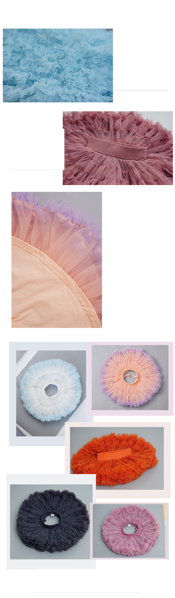 Babykleidung Mädchen 14-farbiges Halb-Tutu-Kleid, schönes, süßes, einfarbiges, farblich passendes Prinzessinnen-Wind-Pody-Kleid_voghion.com