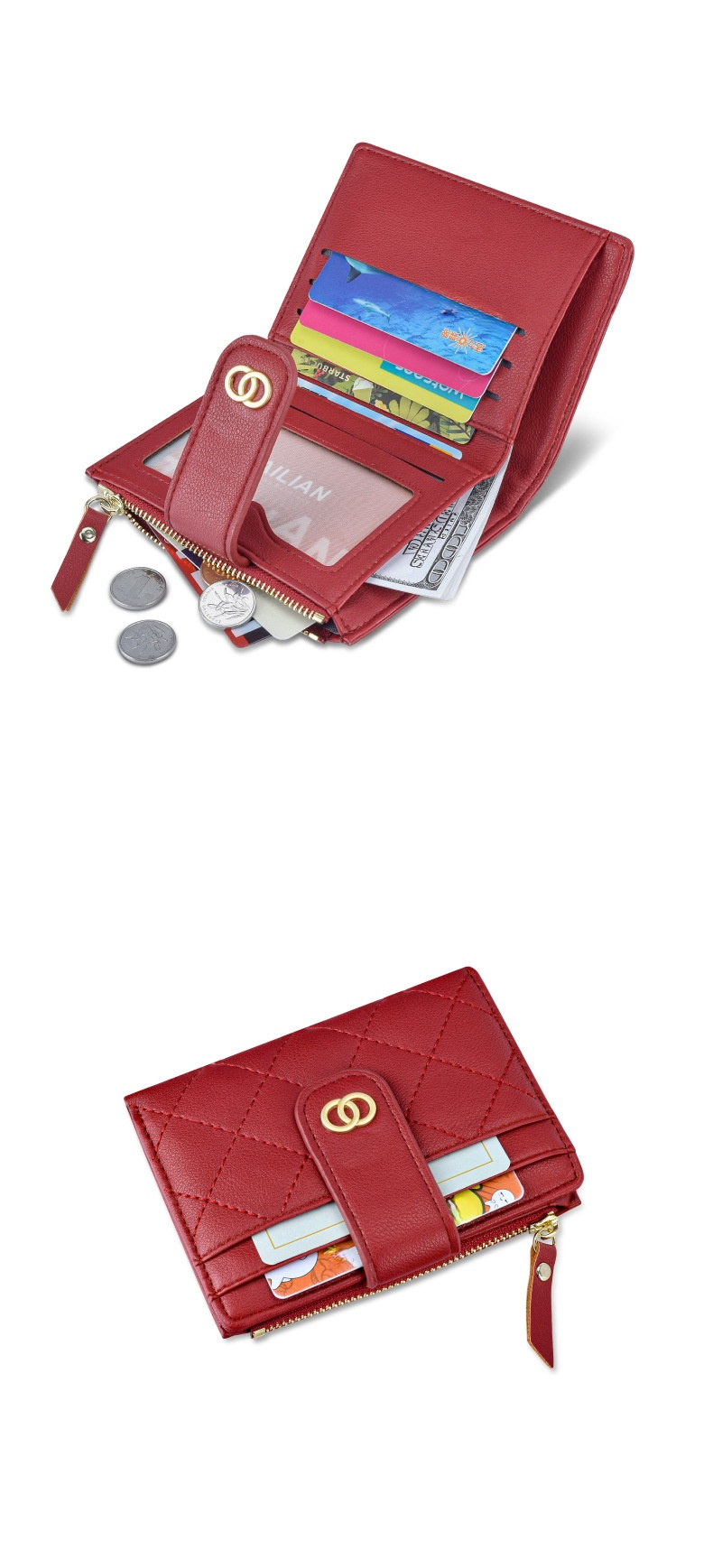 Fragrant Small Wind Embroidery Thread Multi Card Zero Women's Wallet Tailian_voghion.com
