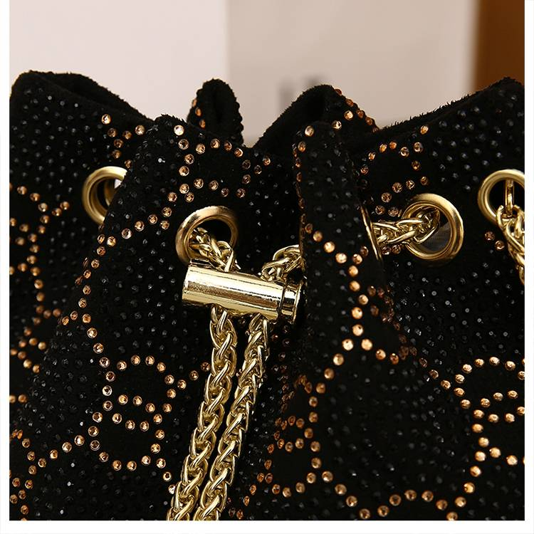 2024 New Women's Bag: Elegant and High-End Solid Color Sequin Crossbody Shoulder Handbag, Evening Bag_voghion.com