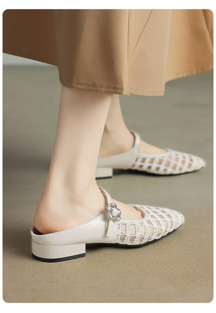 Cameido Schlichte und alltägliche Mesh-Freizeitschuhe mit quadratischer Zehenpartie für Damen_voghion.com