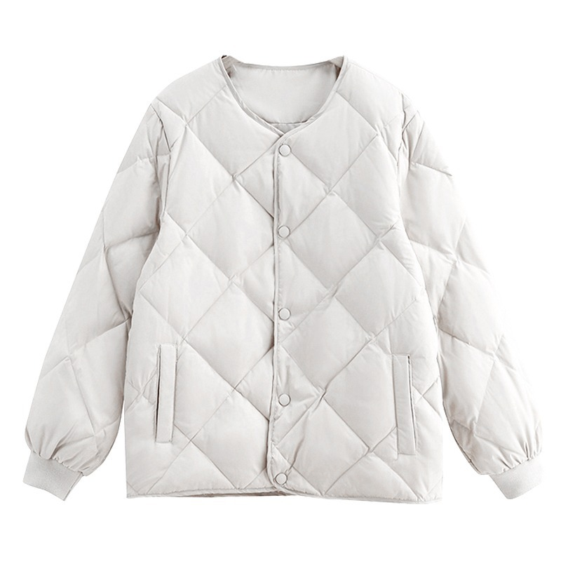 Cropped Quilted Puffer Vest – Korean Oversized Winter Coat (Lightweight, 4 Sizes, Petite-Friendly)_voghion.com