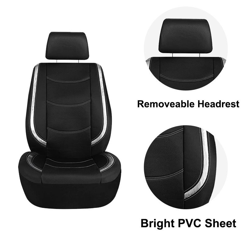 Naujas automobilio sėdynės užvalkalas. Kėdės užvalkalas. Juodas PVC blizgučiais. PVC visureigiams._voghion.com