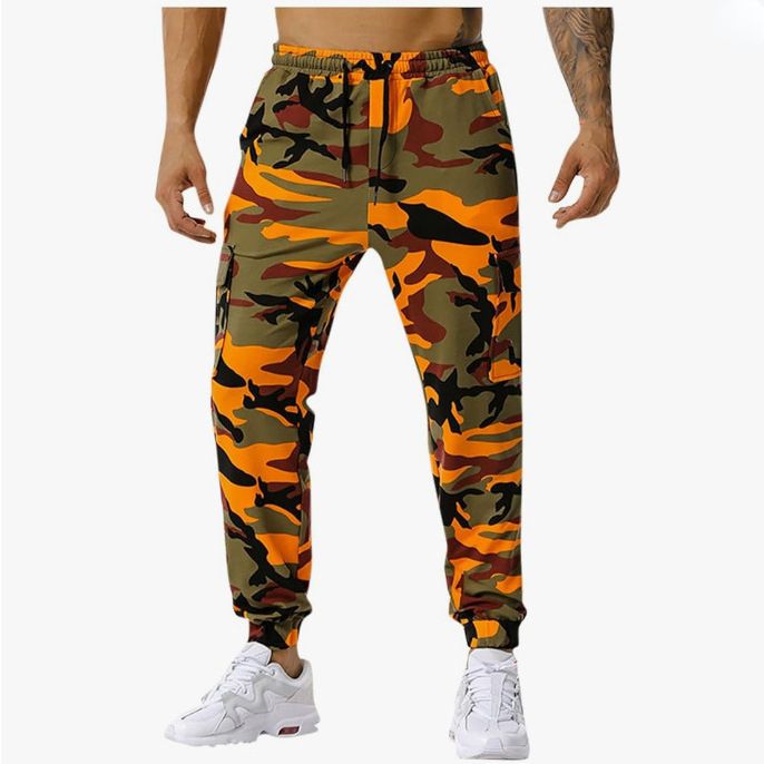 Neue Jogginghose mit Camouflage-Muster für Herren, für Training im Freien, Fußball-Trainingshose, Fitnesshose_voghion.com