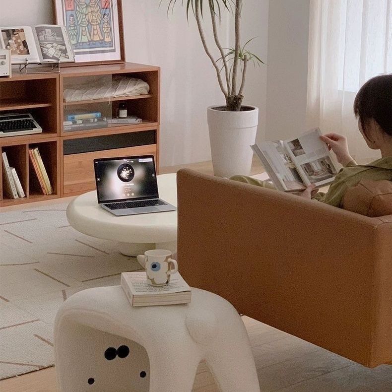 Cremefarbener Stil für den Heimgebrauch, Internet-Promi-Sofa-Wohnzimmer, süßer niedriger Hocker für das Kinderzimmer, Schuhwechselhocker für_voghion.com
