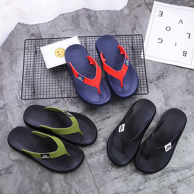 Outdoor Wear Fashion Flip-Flops, Sommer Herren Soft Bottom Rutschfeste Flip-Flops, Paarmodelle Verschleißfeste Clip-Toe Strandschuhe Casual Daily_voghion.com