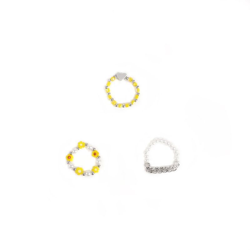 Set di gioielli da donna, estate, tendenza, in argento, a forma di cuore geometrico, confezionati singolarmente, con anello di perle_voghion.com
