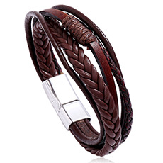 Renowned New Jewelry Handmade Sewn Leather Watch Exaggerated Men's Cowhide Bracelet_voghion.com
