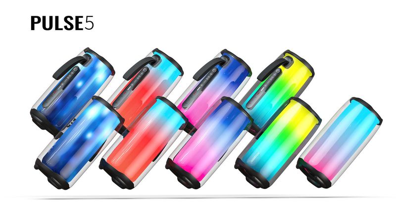 Speaker Pulse5 Pulse6 Flip6 Flip7 Bluetooth-Speaker Portable Speaker Full Screen Ultra Bluetooth-Waterproof Bass Speaker Heavy Bass Color Led Lights_voghion.com