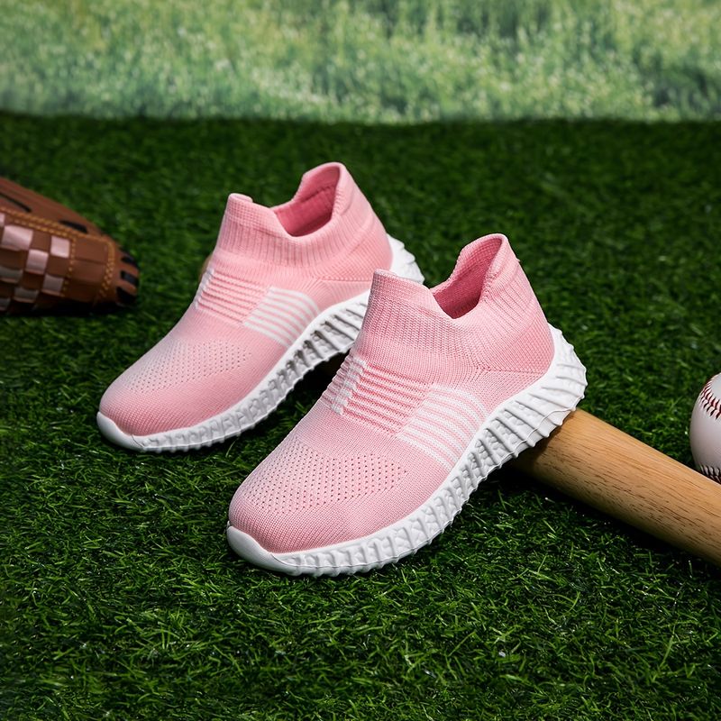 Casual Low Top Slip On Woven Shoes Boys, Breathable Lightweight Sneakers For Walking Running Training, All Seasons_voghion.com