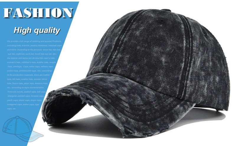 Unisex Scrubbing beyzbol şapkaları, retro şapkalar, basit şapkalar, kavisli saçakları ile güneşi örten açık hava spor şapkaları._voghion.com