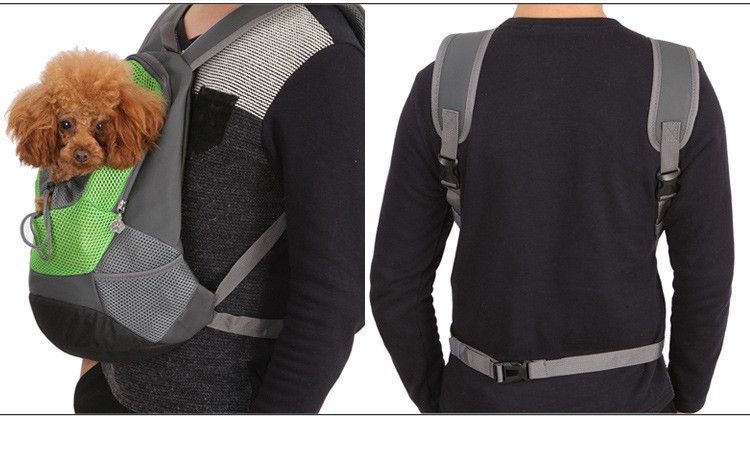 Pet Supplies Portable Outdoor Breathable Mesh Chest Small Dog Backpack Cat Carrier_voghion.com