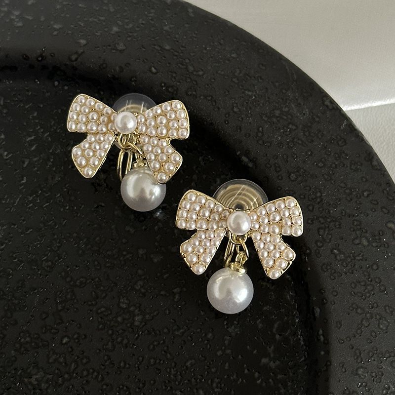 Ear Clips Without Piercings, Premium Pearl Earrings, Earrings._voghion.com