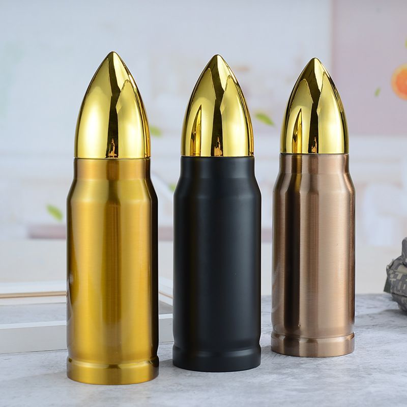 Vacuum Stainless Steel Insulated Double-Layer Bullet Rocket Portable Creative Department Store Gift Cannonball Water Cup_voghion.com