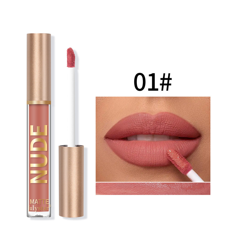 Makeup matte velvet, fading gloss, natural and long-lasting three-dimensional, non stick to cup lip gloss lipstick_voghion.com
