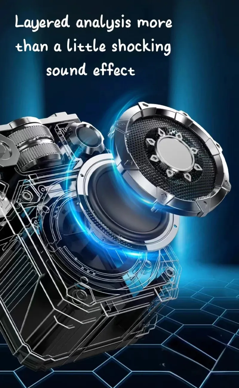 Mini bärbar Bluetooth-högtalare i nisk stil med TF-kortinsättning, hög volym musikspelare, HIFI-stereo, trådlös_voghion.com