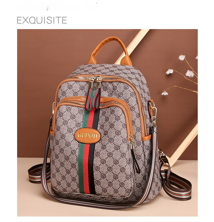 Men's and Women's Fashion Backpack Travel Bag Backpack Printed Large Capacity Bag Suitable for Business, Work, Travel, and Leisure_voghion.com