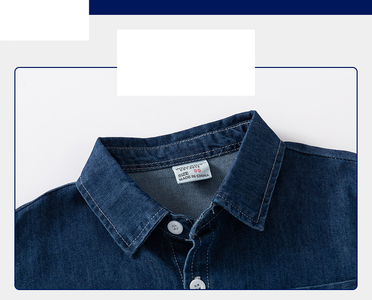 Camicia da ragazzo casual da cowboy per sport all'aria aperta primaverile. Camicia a maniche lunghe da bambino medio in cotone comodo e bello_voghion.com